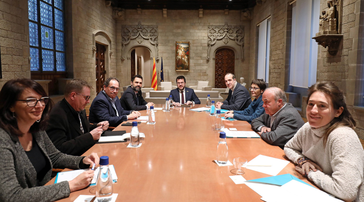 La Generalitat de Catalunya i la Confederació de Cooperatives es reuneix al Palau de la Generalitat. Jordi Bedmar, Generalitat de Catalunya.
